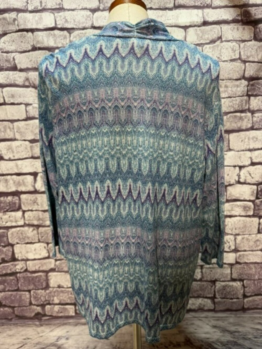 Chico's Purple & Blue No Close Cardigan Sweater Size XL - Picture 5 of 9